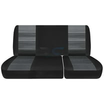 Fits 1997-1999 Ford F150 Super Cab Velour Seat Covers RR 40/60 Split Bench,Ext Back:Blk Charcoal