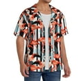 thumbnail image 2 of Pofeuu Cool Flamingo Print Mens Casual Short Sleeve Shirts Beach Summer Spread Collar Pocket Tops Men's Casual Short-sleeved Shirt-XX-Large, 2 of 5