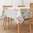thumbnail image 3 of Nanqianyi Floral Edge Tablecloth,Waterproof Reusable Rectangle Table Cover for Kitchen Dining Party,60"x84", 3 of 6