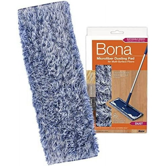 Compatible with Bona Microfiber Dusting Pad, for Hardwood and Hard-Surface Floors, fits Compatible with Bona Family of Mops