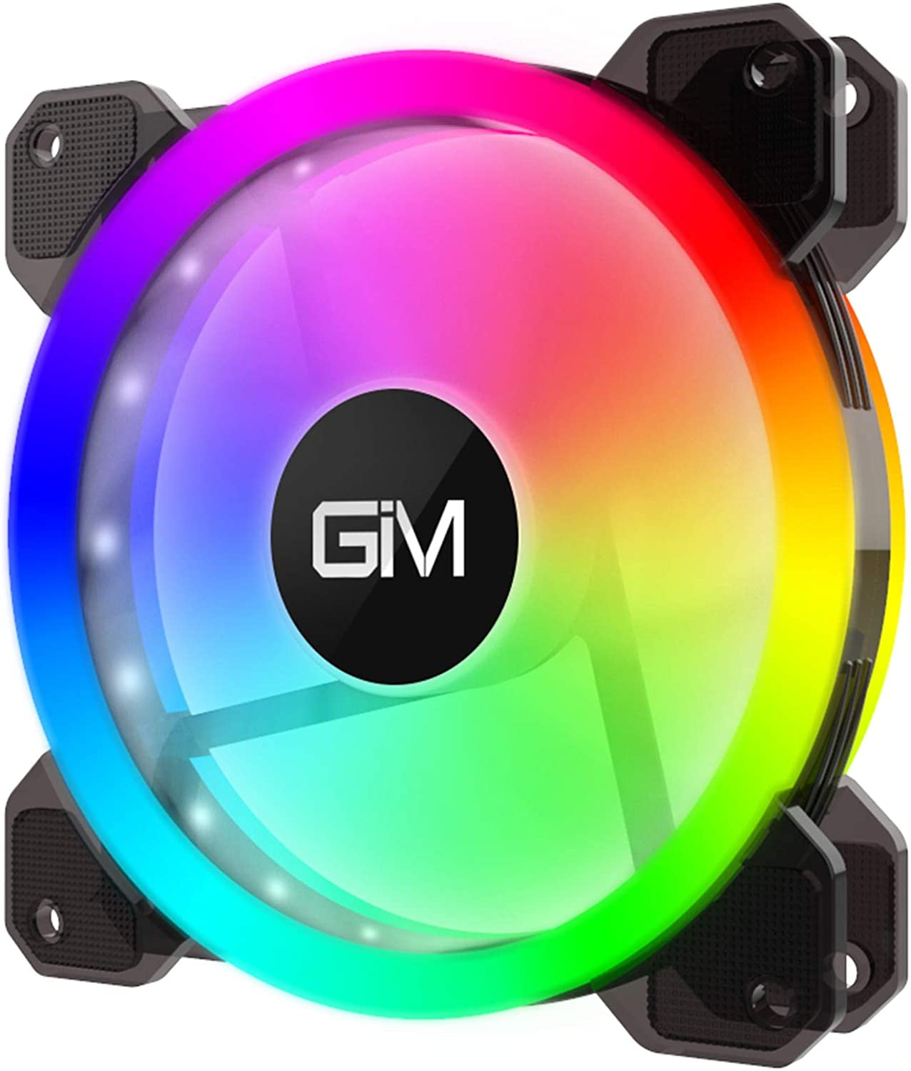 løgner At bygge Selskabelig GIM KB-23 RGB Computer Case Fan,120mm Fan Single Pack Engineered for Low- Noise Operation Only Suit for GIM Hub - Walmart.com