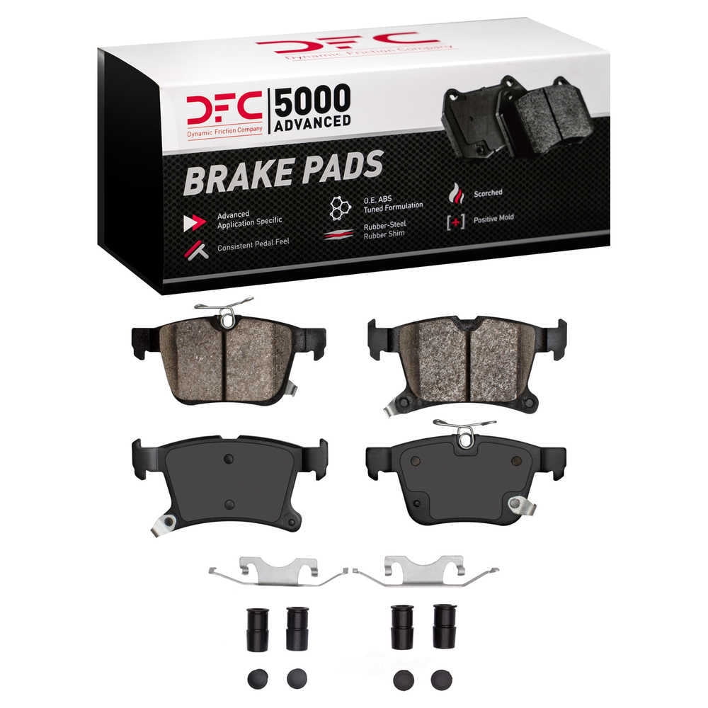 Dynamic Friction Company 1551-1901-01 DFC 5000 Advanced Brake Pads - Ceramic and Hardware Kit - OE
