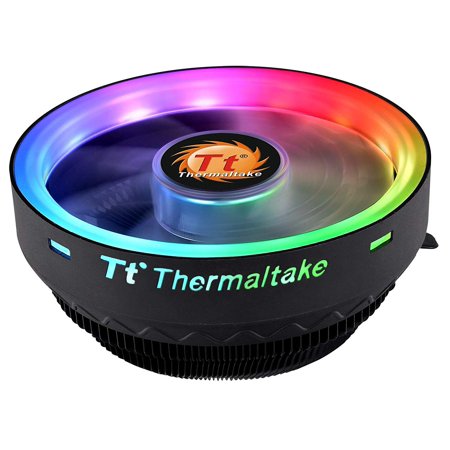 Thermaltake UX100 5V Motherboard ARGB Sync 16.8 Million Colors 15 Addressable LED Intel/AMD Universal Socket Hydraulic Bearing 65W CPU Cooler