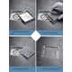 thumbnail image 4 of Desagüe cuadrado de ducha de 4 pulgadas Desagüe de piso plateado con cubierta Reversible 2 en 1 Rejilla de inserción de azulejo Desagüe de ducha de acero inoxidable 304 extraíble, 4 of 5