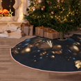 thumbnail image 5 of Balery Elegant Golden Blue Ornaments Printed Christmas Tree Skirt , Merry Christmas Party Christmas Tree Decoration,Adjustable Tree Skirt-30", 5 of 6