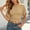 Khaki, variant on Fnooota Women's T-shirts, Cinched Waist Short Sleeve Fashion Crew Neck Summer Tops for Women Red Size 2XL