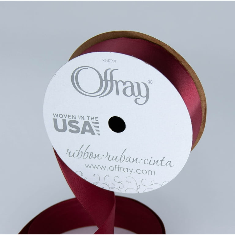 3 pack) Offray Ribbon Red Polyester Ribbon, 3.19