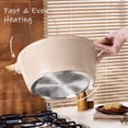 thumbnail image 4 of Carote 10QT Nonstick Ceramic Dutch Oven, Non Toxic Stock Pot with Glass Lid, Cooking Pot, Easy to Clean,  Large Capacity for Big Family Kitchen, All Stoves Compatible Taupe, 4 of 10