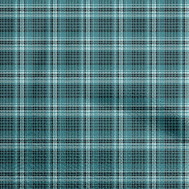 oneOone Polyester Spandex Teal Green Fabric Check Sewing Craft Projects Fabric Prints By Yard 56 Inch Wide