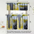 thumbnail image 4 of Grey and Yellow Kitchen Curtains Tiers and Valances Set 3 Piece for Windows Modern Abstract Art Kitchen Window Curtains Set,Black Contemporary Trendy Valances for Living Room(36" Tiers Set), 4 of 6