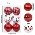 thumbnail image 5 of Christmas Ball, 6PC 8cm Fabric-Wrapped Foam Christmas Balls Elegant Decorations For Christmas Tree, Christmas Decorations, Christmas Tree Decorations, 3.15In B, 5 of 6