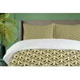 thumbnail image 4 of Ambesonne Modern Duvet Cover Sets, Grunge Royal Style Retro, 2-King, Pale Yellow and Black, 4 of 7