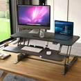 thumbnail image 3 of Mount-It! Electric Standing Desk Converter with 38" Desktop, Black, 3 of 9