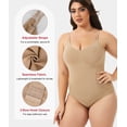 thumbnail image 4 of MANIFIQUE 2 Packs Plus Size Womens Seamless Shapewear Bodysuit 1X-4XL Tummy Control Butt Lifter Adjustable Straps Crotch Hook, 4 of 7