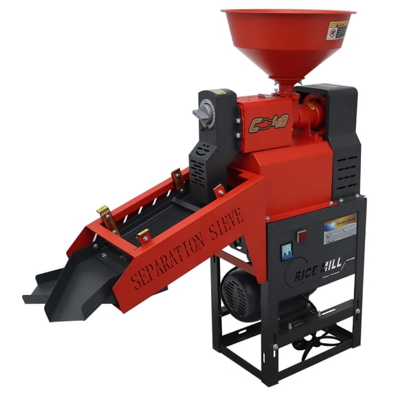 Rice Milling Machine Rice Millet Grain Milling Hulling Machine Cereals Peeling Sheller with Vibrating Screen 220V