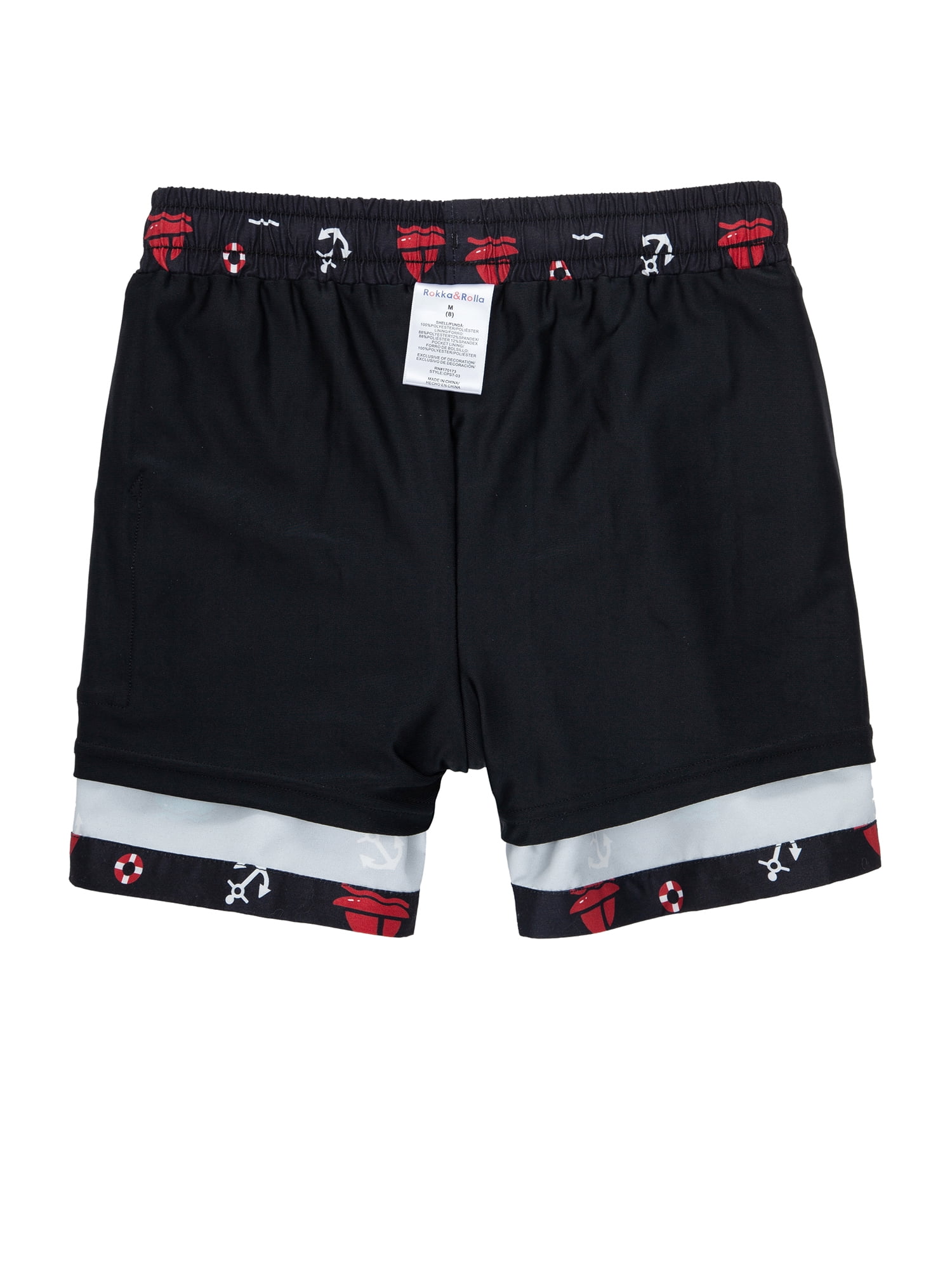 Rokka&Rolla Boys' Swim Shorts with Compression Liner