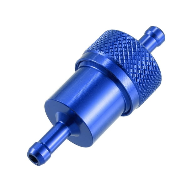 6mm 1/4" Diámetro Manguera Universal Moto Gasolina Aceite Combustible Filtro Limpiador Azul