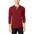 thumbnail image 1 of Tommy Hilfiger Mens Cotton Henley Shirt, Red, Medium, 1 of 1