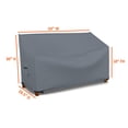thumbnail image 2 of Covers & all Bench Cover 12 Oz Waterproof - 100% Weather Resistant Customizable Bench Seat Cover with Air Pockets and Drawstrap for Snug Fit (50" X 28.5" X 30", Grey), 2 of 7