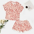 thumbnail image 4 of Leopard Print Pattern Pajama Set for Women 2 Piece Sleepwear Loungewear Short Sleeve, 4 of 7