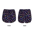 thumbnail image 3 of Balery Colorful Insects Pantalones cortos deportivos para mujer con forro y dos bolsillos, elásticos, para entrenamiento, gimnasio, yoga-Large, 3 of 7