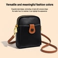 thumbnail image 4 of Bolso bandolera pequeño, monedero casual de piel multifunción Negro, 4 of 5