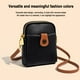 thumbnail image 4 of Bolso bandolera pequeño, monedero casual de piel multifunción Negro, 4 of 5