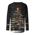 thumbnail image 5 of Long Sleeve Shirts for Womens 2025 Christmas TShirts Casual Trendy Xmas Printing Blouses Soft Crewneck Christmas Shirt Pullover Tops, 5 of 9