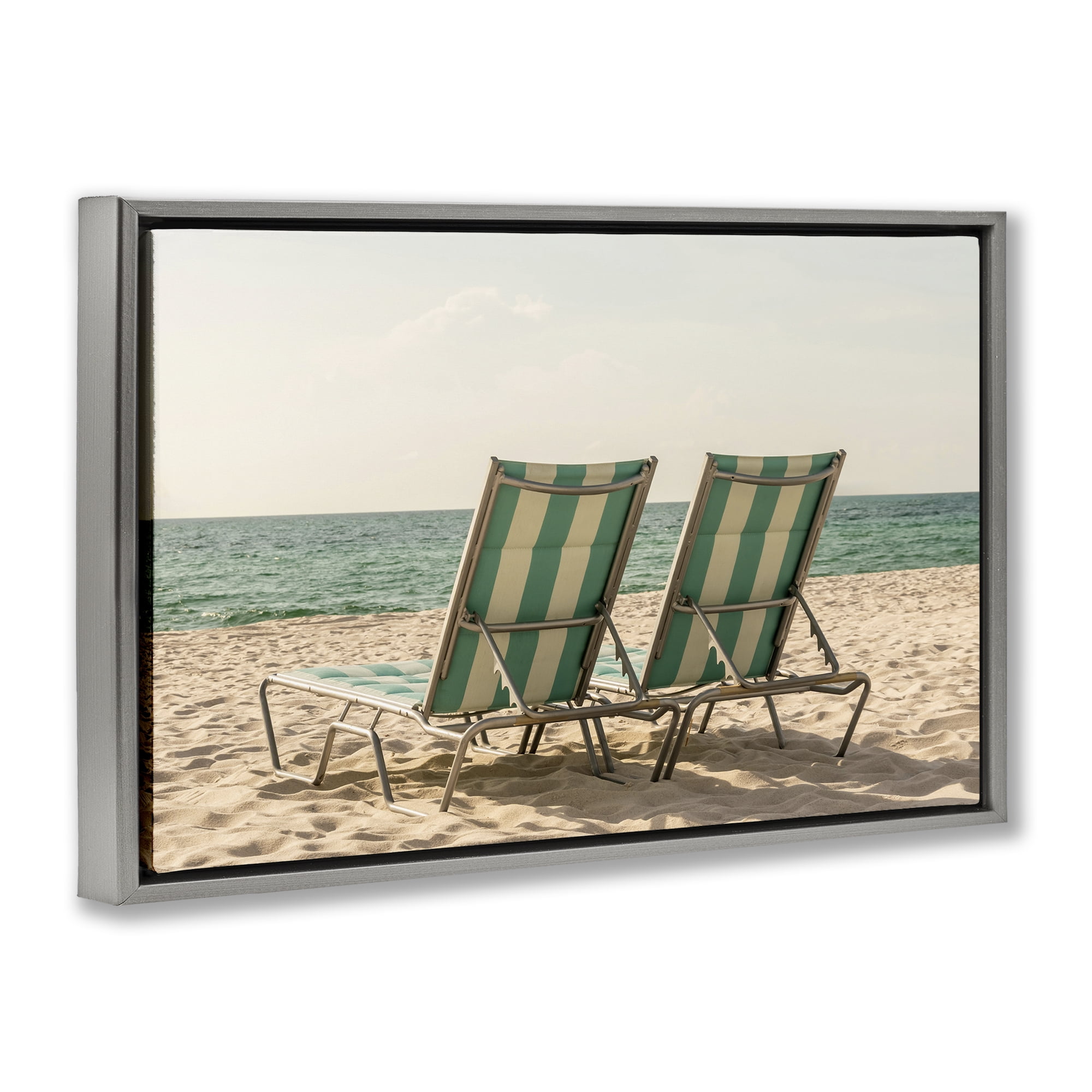 Stupell Industries Invitation To Relaxation Gray Framed Floater Canvas Wall Art, design by Elena Chukhlebova