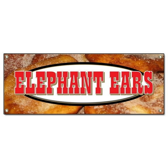 72" ELEPHANT EARS BANNER SIGN concessions signs ear