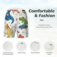 thumbnail image 5 of Gaeub Dinosaur Mens Swim Trunks Stretch Beach Shorts Quick Dry for Men Swim Shorts Swimwear with Pockets- Large, 5 of 9