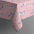 thumbnail image 3 of Pink Cartoon Unicorn Star Pattern Rectangle Tablecloth 60"x84",Waterproof Polyester Rectangle Table Cloth, Wipeable Spillproof Polyester Tablecloth for Dining, Camping, Indoor and Outdoor, 3 of 5