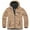 Camel, variant on Adult Male Hooded Fleece Full Zip Jacket, Color: Olive, Size: L