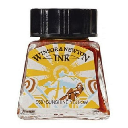 UPC: 0094376899979 | Winsor & Newton Drawing Ink  .5 oz. Bottle  Sunshine Yellow