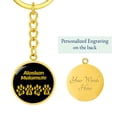 thumbnail image 5 of Alaskan Malamute Mama Circle Keychain Stainless Steel or 18k Gold Dog Mom Pendant, 5 of 12