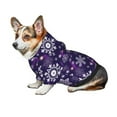 thumbnail image 7 of Fotbe Christmas Purple Snowflakes Print Small Dog Sweater Hoodies Pet Grey Hooded Soft Fleece Sweatshirts with Pocket Fall Winter Puppy Cat Sweaters Warm Clothes-X-Small, 7 of 7