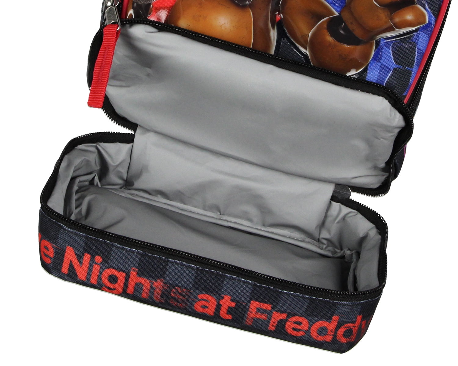 Five Nights At Freddy's Let's Eat Dual Compartment Insulated Soft Lunch Bag Tote Bag 10"