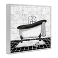 thumbnail image 4 of Stupell Industries Marble Pattern Bath Typography Painting White Framed Art Print Wall Art, 20 x 16, 4 of 10