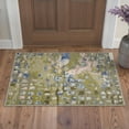 thumbnail image 5 of 5x7 Washable Rugs for Living Room Non Slip Low Pile Lightweight Area Rugs for Bedroom, Indoor Modern Farmhouse Print Pattern Rug, Abstract Blocks, Dusty Olive, 5 of 5