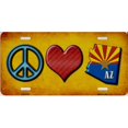 thumbnail image 1 of Peace Love And Arizona Metal License Plate, 1 of 1
