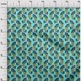 thumbnail image 2 of oneOone Polyester Lycra Fabric Leaves & Floral Block Print Sewing Fabric BTY 56 Inch Wide, 2 of 4