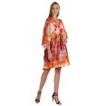 thumbnail image 2 of Bimba Printed Caftan Gown Maxi Robe Dress For Women Beachwear Short Swimsuit Cover Up, 2 of 7