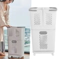thumbnail image 1 of Dirty Clothes Basket, Plastic Laundry Hamper Easy To Clean With Wheels For Bathroom, 1 of 8