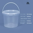 thumbnail image 2 of Useful Food Buckets Clear With Lid Sealing Packaging Case Cereal Dessert Canister Plastic Bucket Container Storage Pail 2000ML, 2 of 8