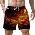 thumbnail image 1 of Colorful Flame Pattern Shorts Pants Men 3D Printed Board Shorts Summer Hawaiian Swimsuit Cool Surfing Swim Trunks Short Pant, 1 of 5