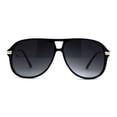 thumbnail image 1 of Classic Mens Plastic Tear Drop Shape Racer Sunglasses Black Gold Smoke, 1 of 4