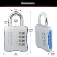 thumbnail image 5 of Locker Lock Master Lock 653BLUE, combinación reiniciable, paquete de 2, 5 of 5