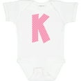 thumbnail image 3 of Inktastic Pink and White Polka Dots Letter K Boys or Girls Baby Bodysuit, 3 of 5