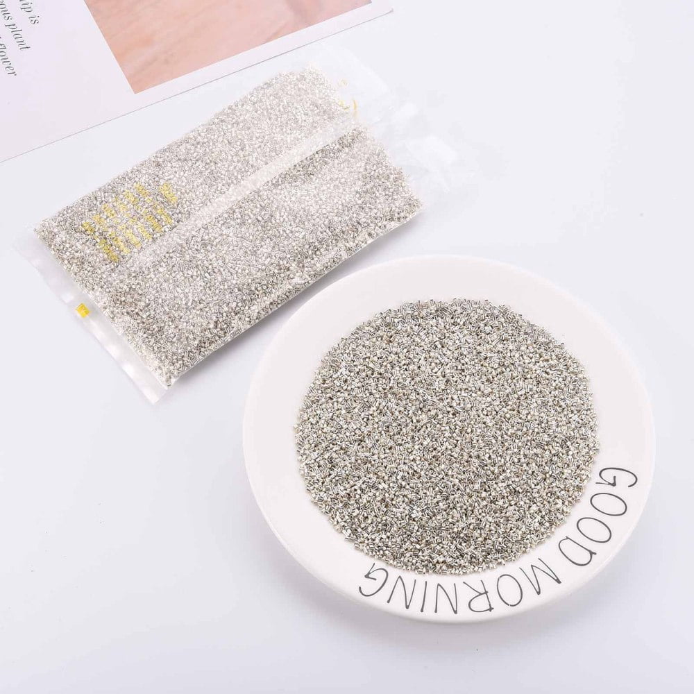 1pound Glass Beads Metallic Colours Cornsilk 2.5~3x2mm Hole: 0.9mm about 15000pcs/pound