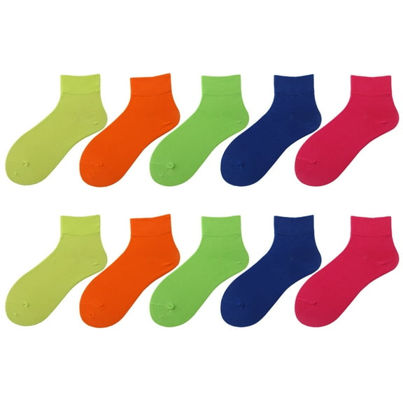 TUIBELYN 5 Pairs of Women's Socks Lady Colored Socks Cotton Socks Woman Color Socks